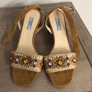 Prada embroidered and beaded pumps